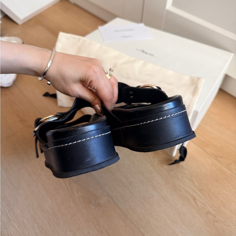 3.1 PHILLIP LIM LEATHER PLATFORM SANDALS - Picture 5 of 13